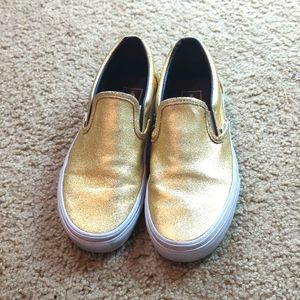 vans j crew X vans gold lame leather